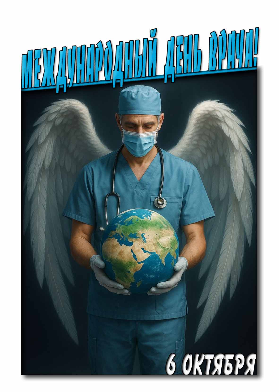 Открытка международный день врача 6 октября