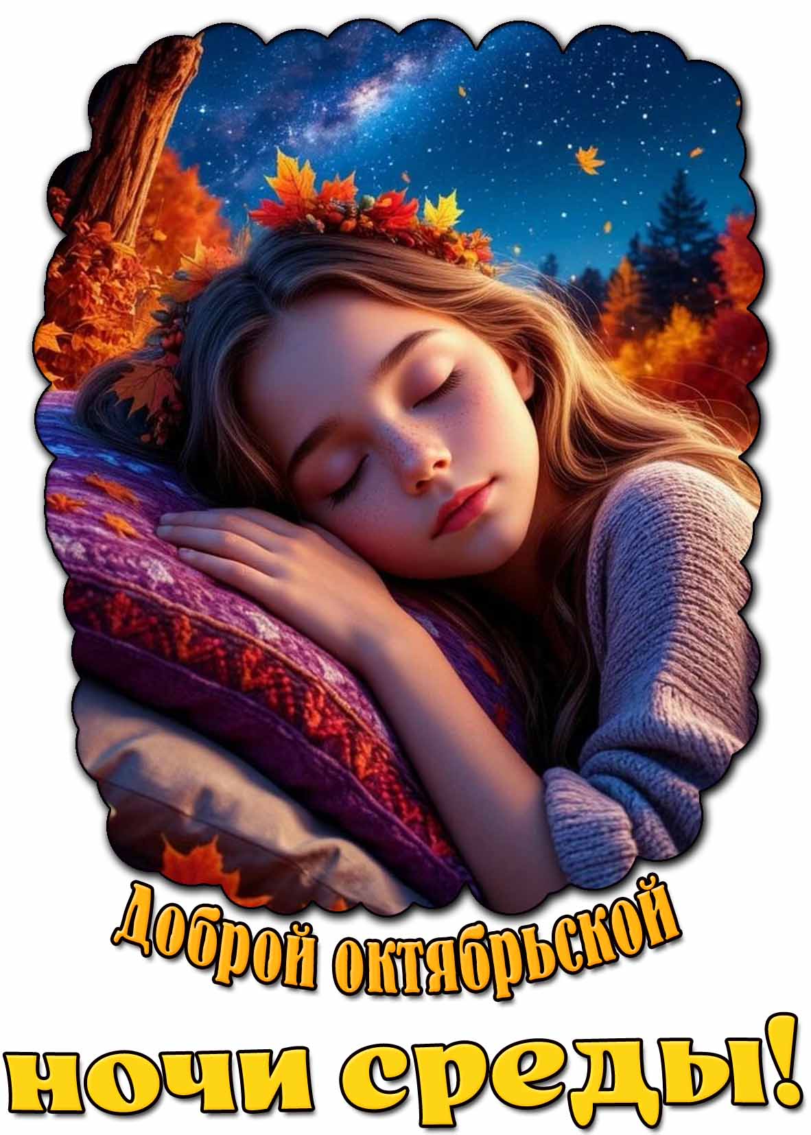 Картинка доброй октябрьской ночи среды