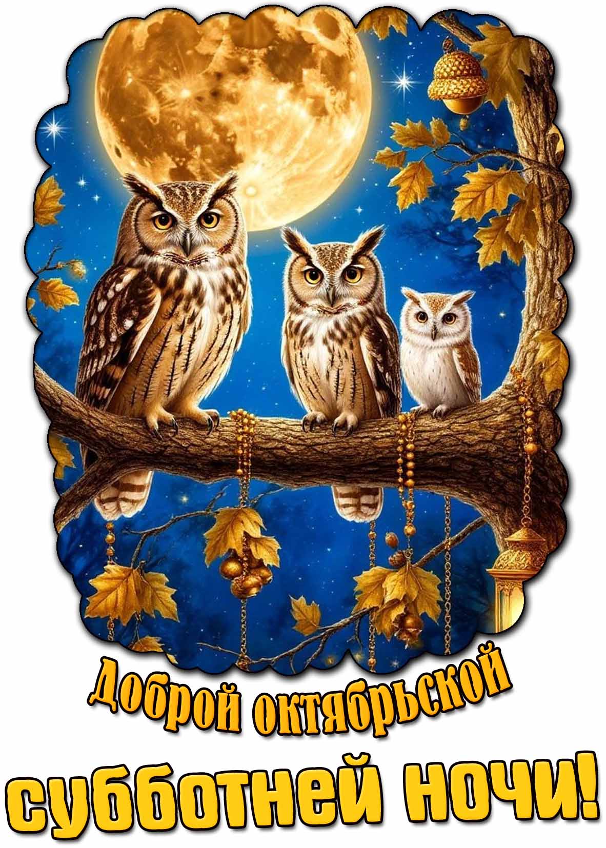 Картинка доброй октябрьской субботней ночи