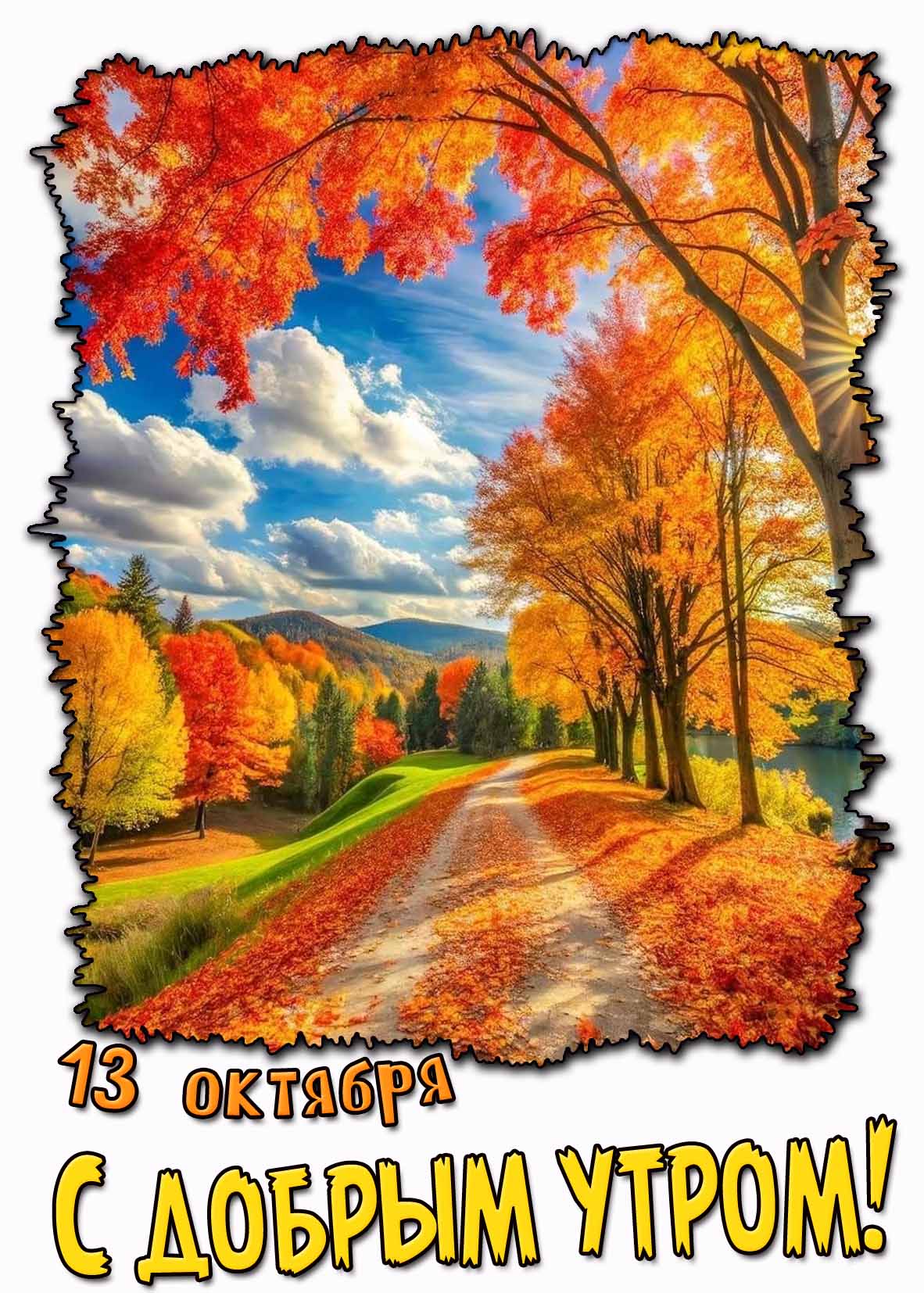 Картинка с добрым утром 13 октября