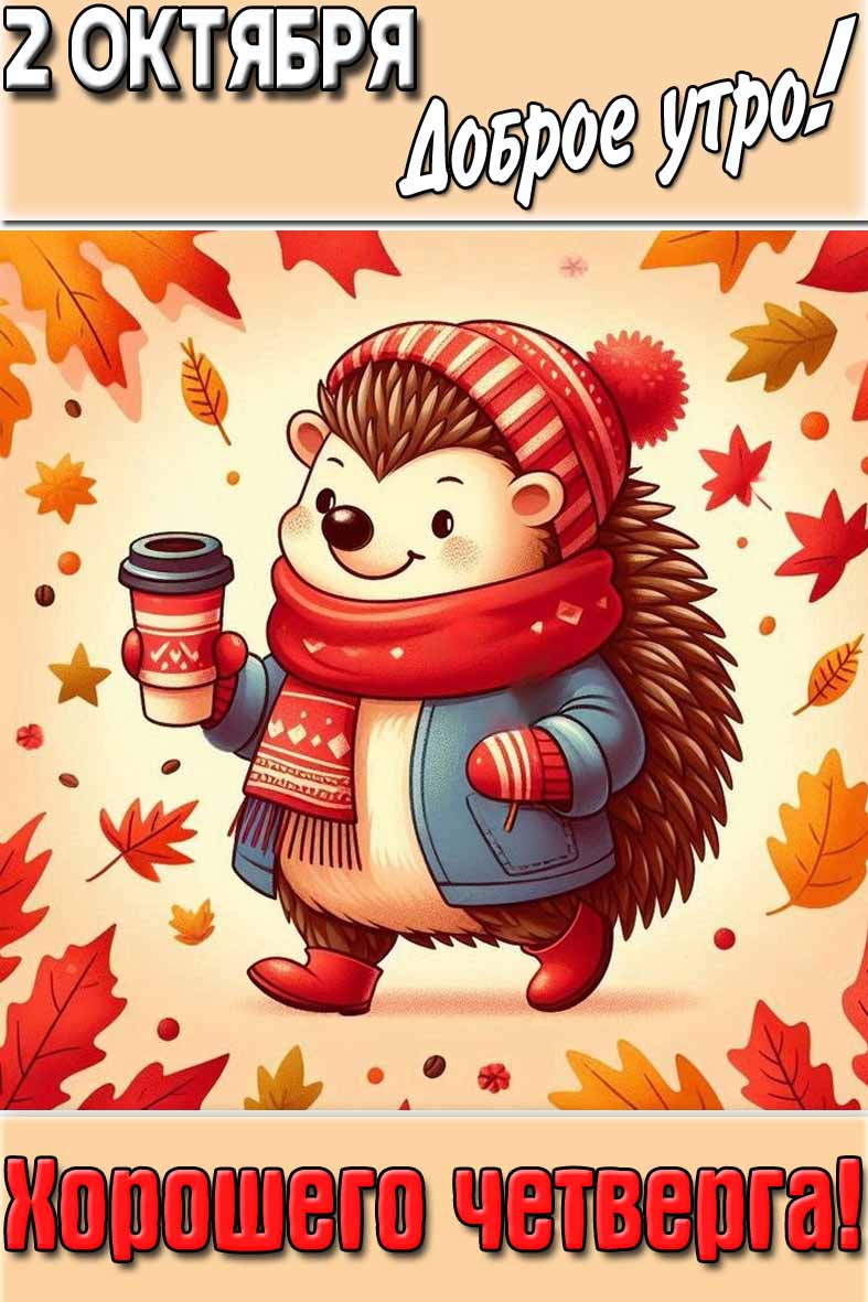 Картинка "2 октября доброе утро! Хорошего четверга!"