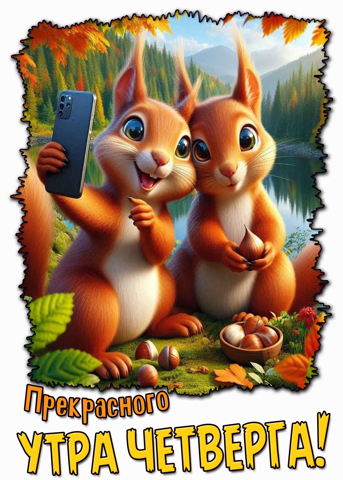 Прикольная открытка прекрасного утра четверга