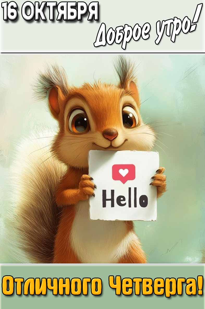 Картинка "16 октября доброе утро! Отличного четверга!"
