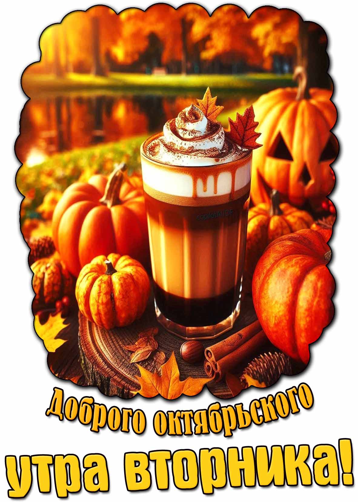 Солнечная картинка доброго октябрьского утра вторника