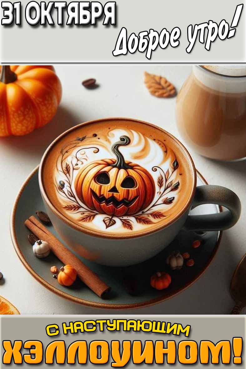 Картинка "31 октября доброе утро! С наступающим Хэллоуином!"