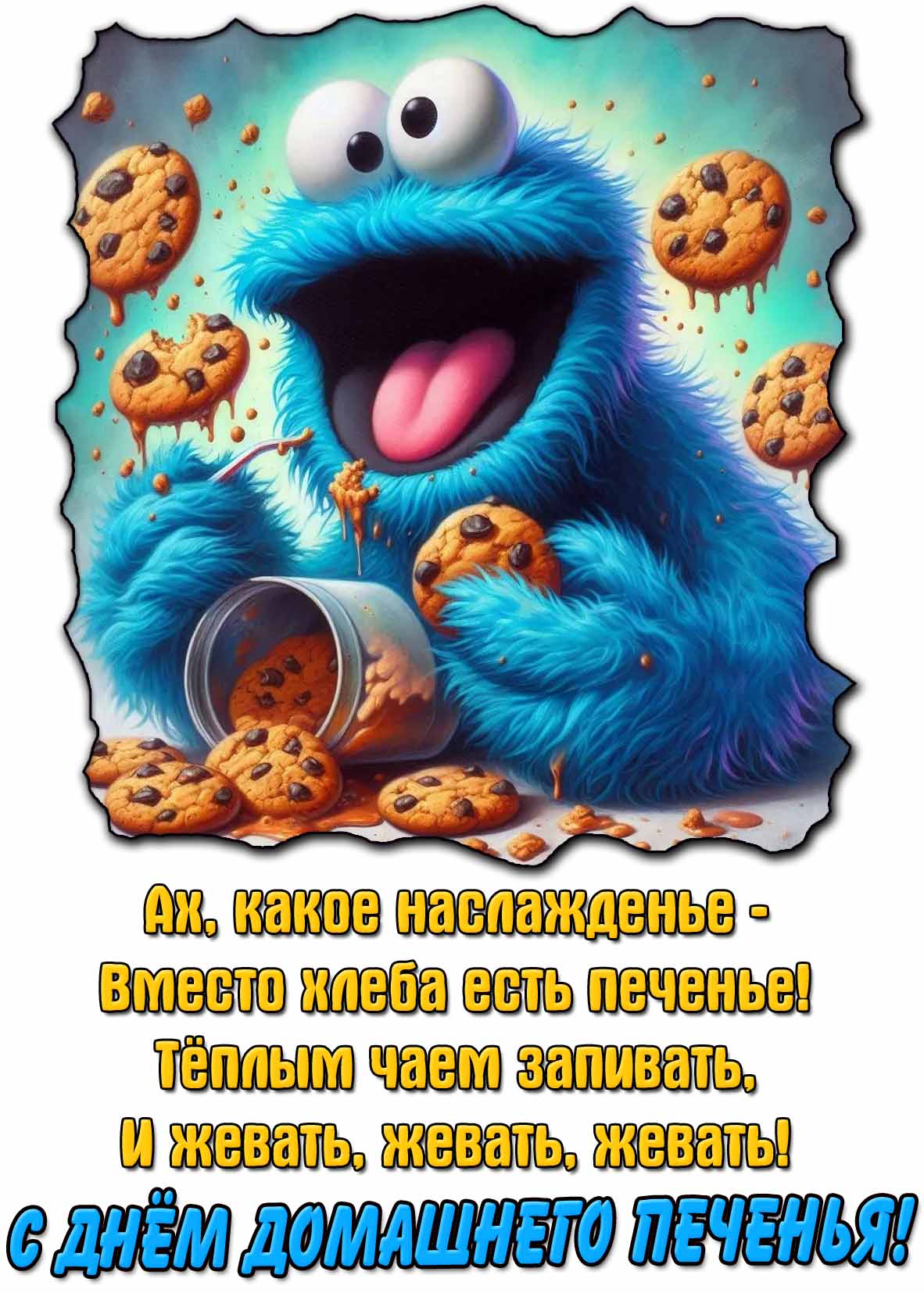 Картинка - поздравление с днём домашнего печенья