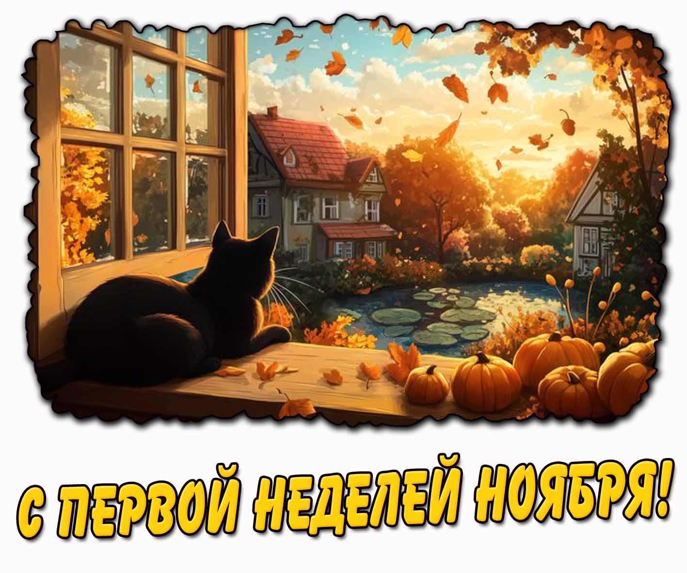 С первой неделей ноября! - прикольная картинка
