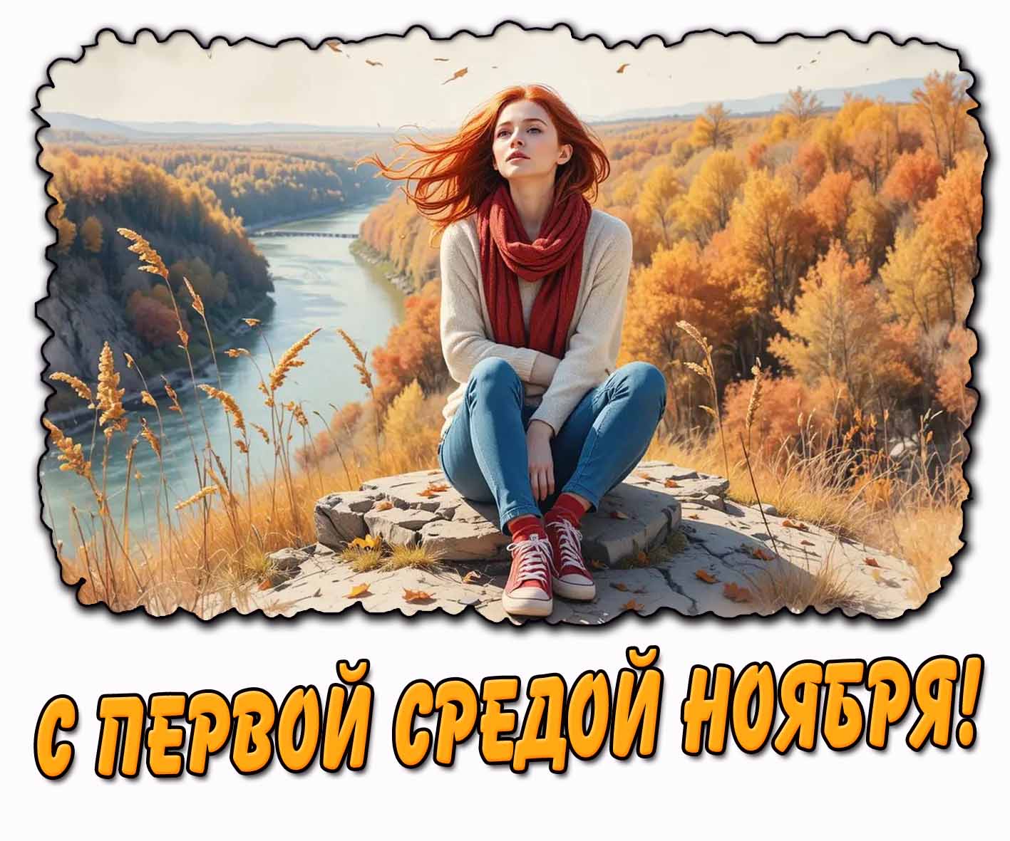 С первой средой ноября! - открытка