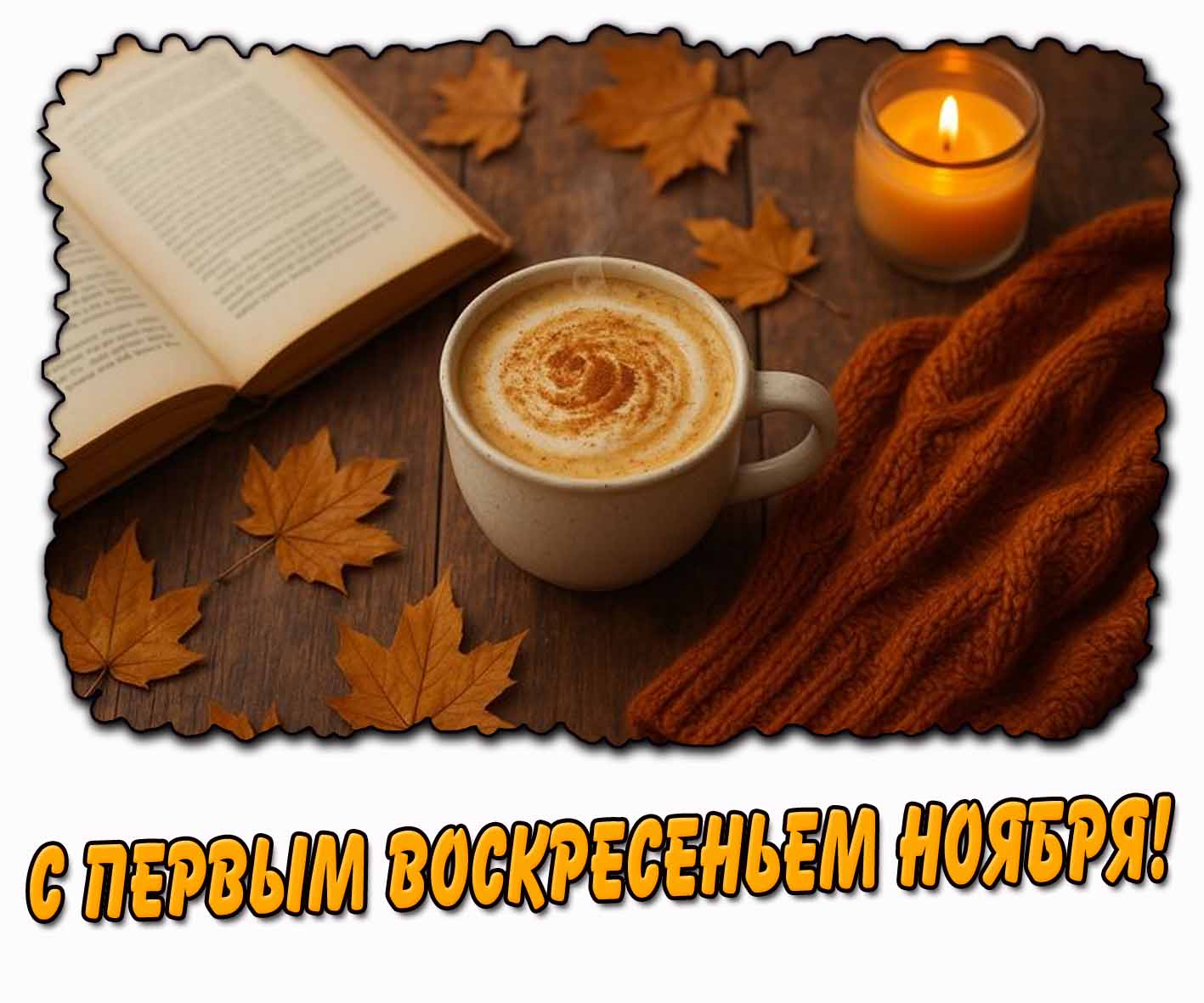 С первым воскресеньем ноября! - картинка с кофе