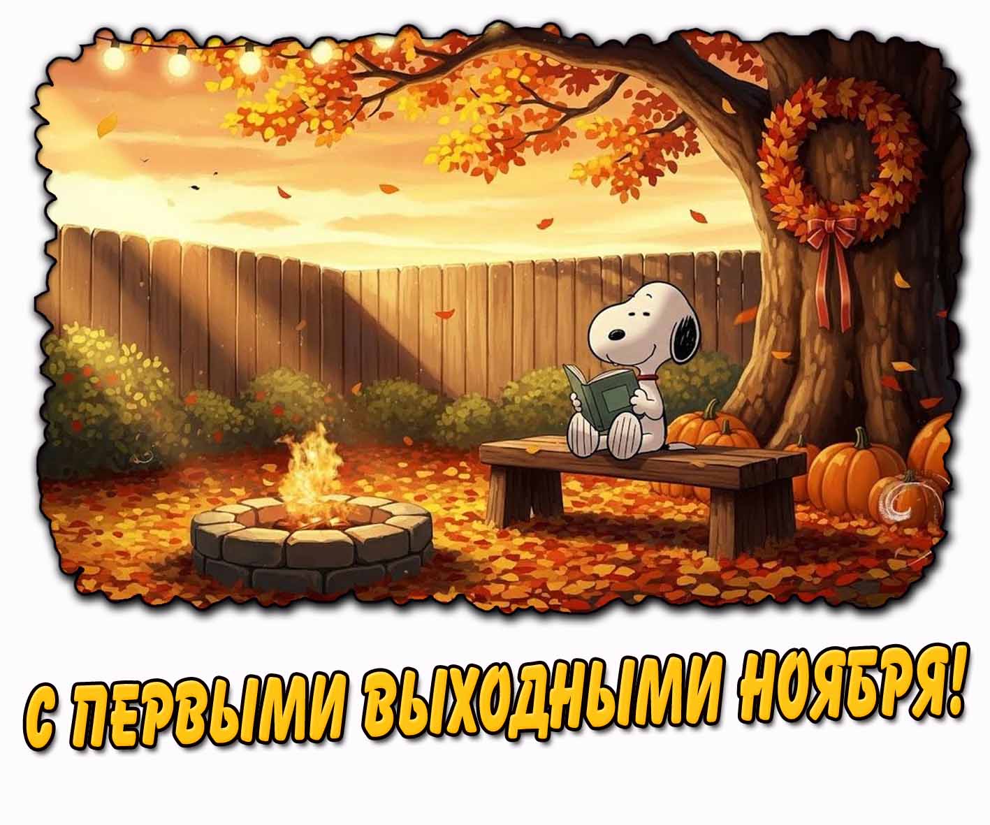 С первыми выходными ноября! - мультяшная картинка