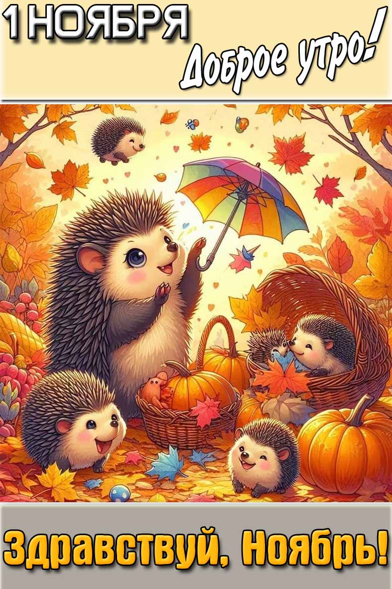 Картинка "1 Ноября доброе утро! Здравствуй, Ноябрь!"