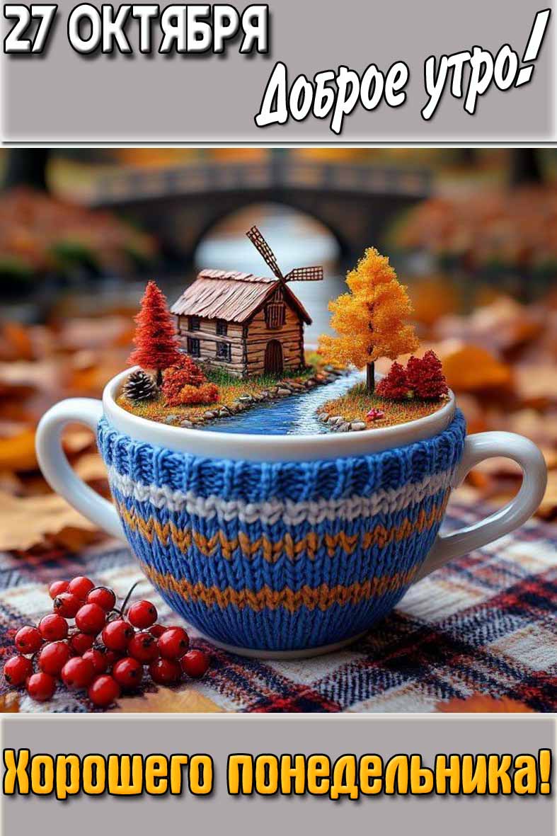 Картинка "27 октября доброе утро! Хорошего понедельника!"