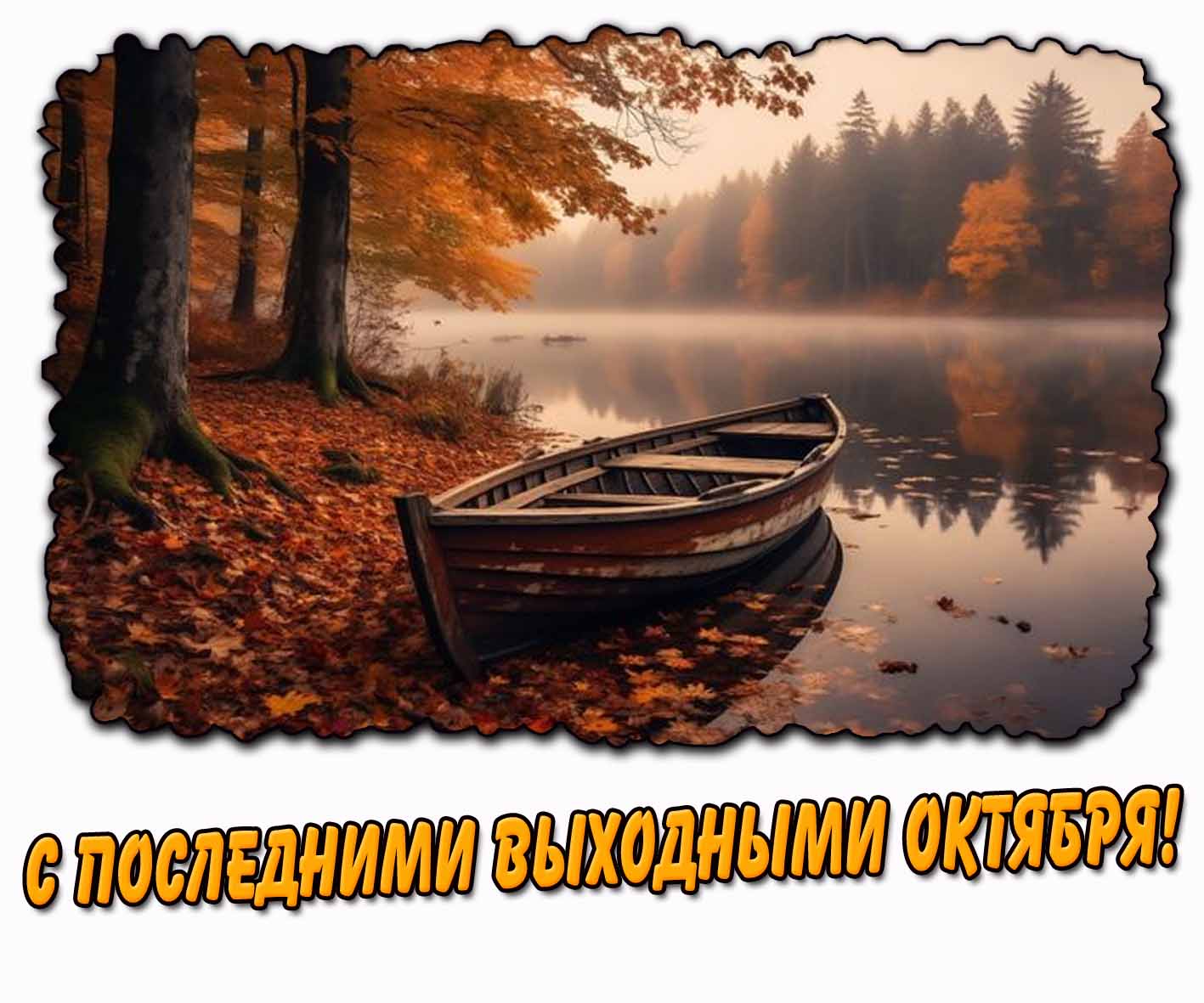 Грустная картинка с последними выходными октября