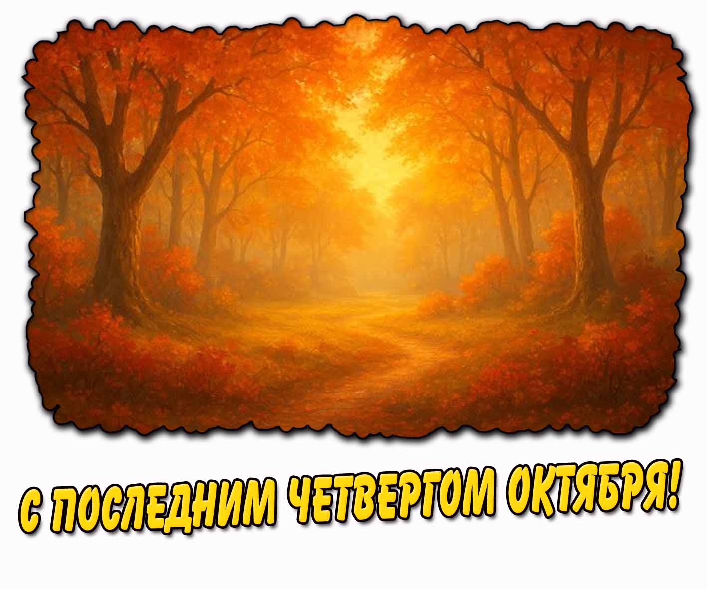 С последним четвергом октября! - осенняя картинка