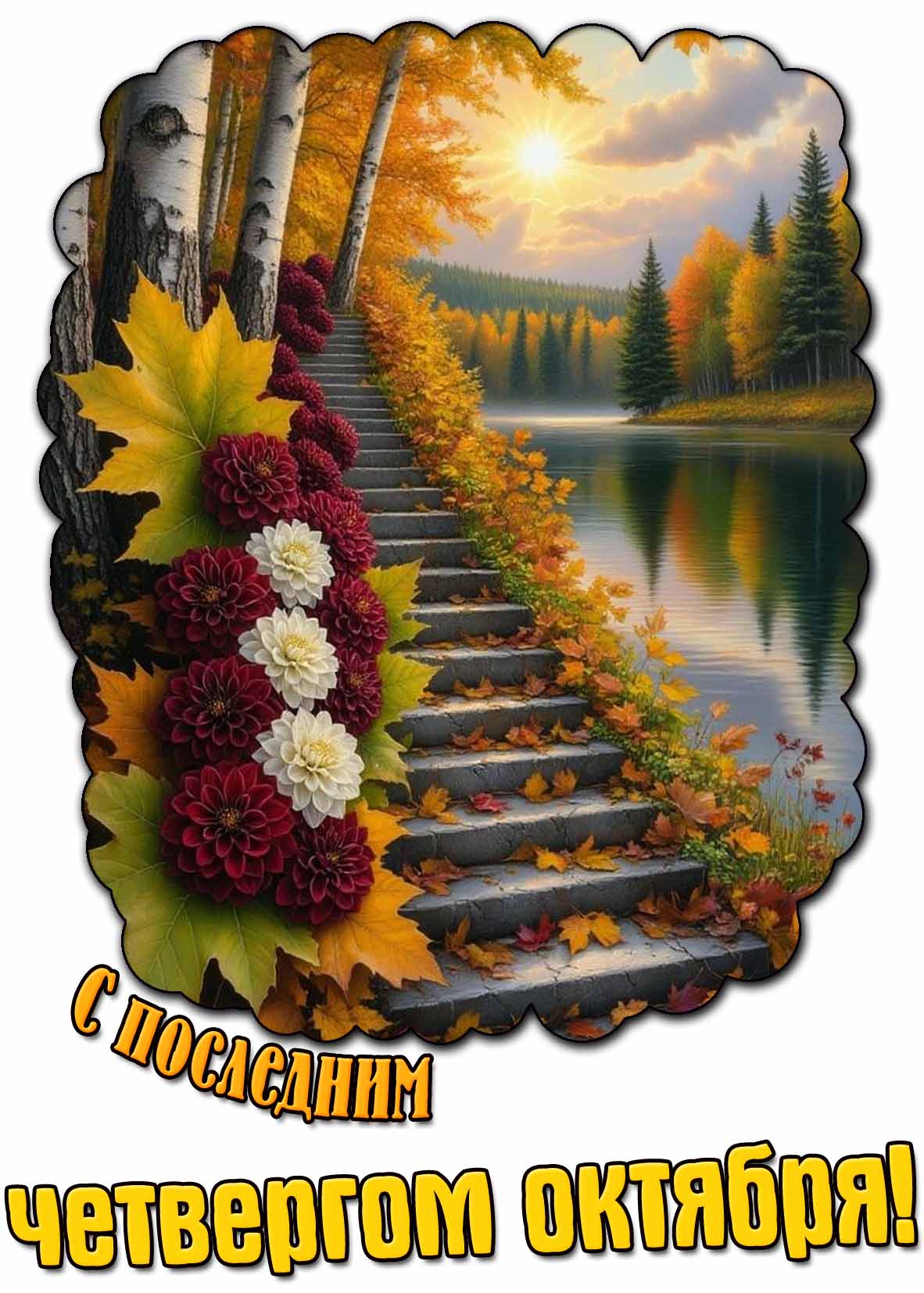 Открытка с последним четвергом октября