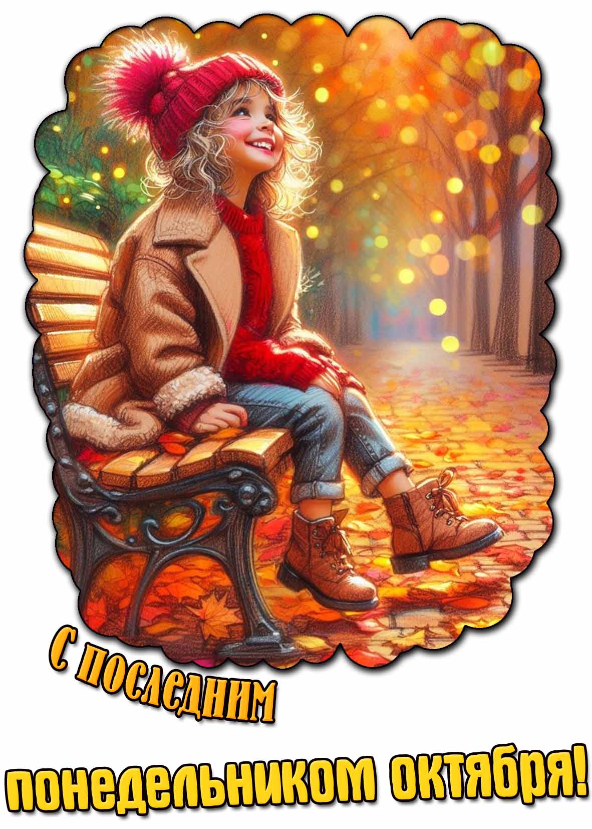 Прикольная открытка с последним понедельником октября