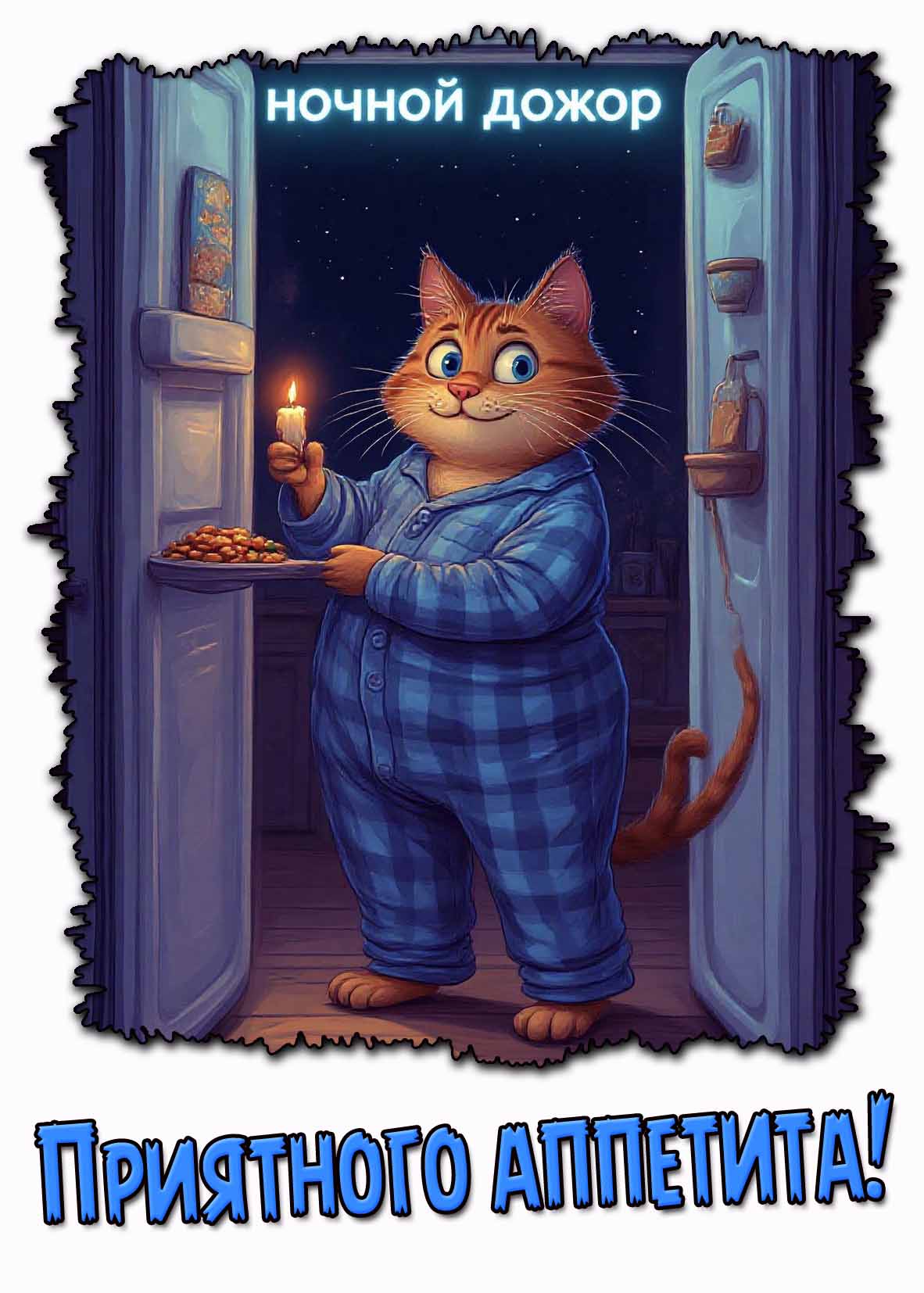Картинка "Приятного аппетита!" для любителей пожрать ночью