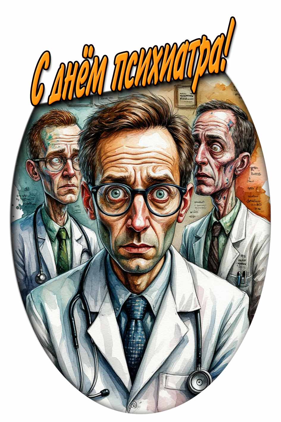 Открытка с днём психиатра
