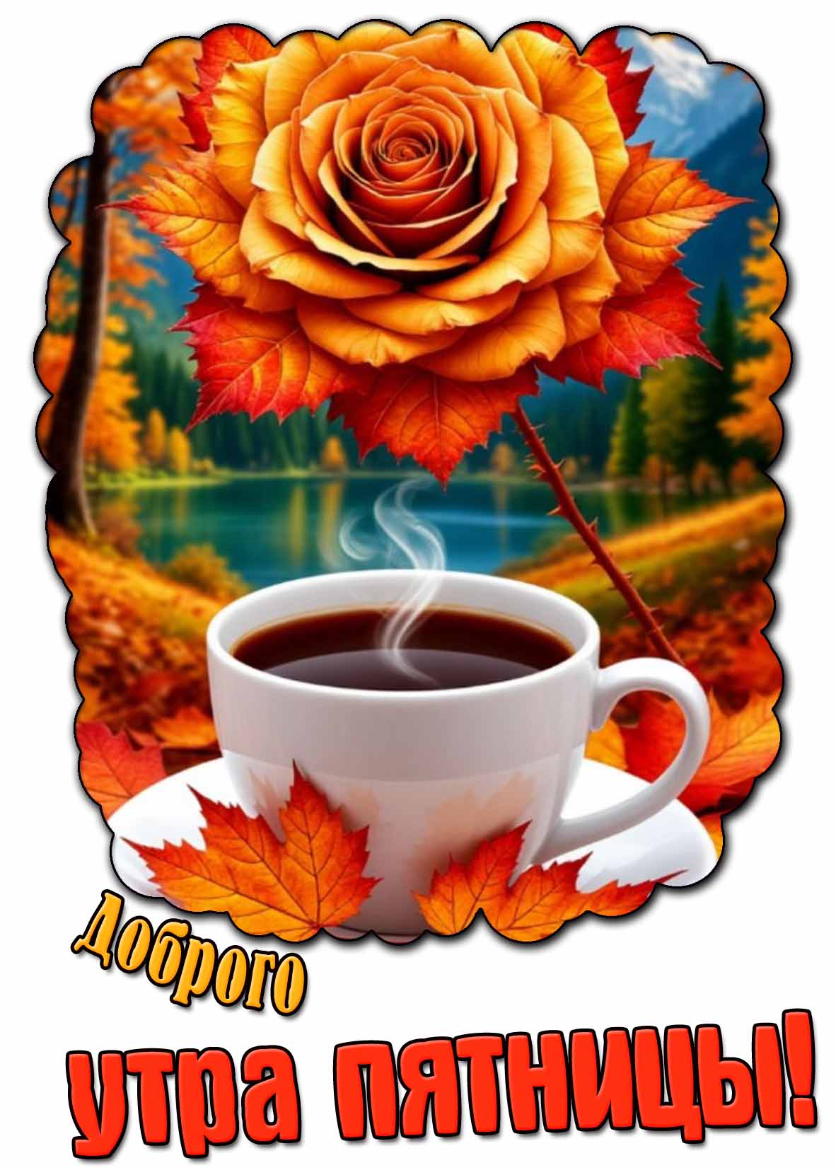 Доброго утра пятницы! - картинка, осень, кофе