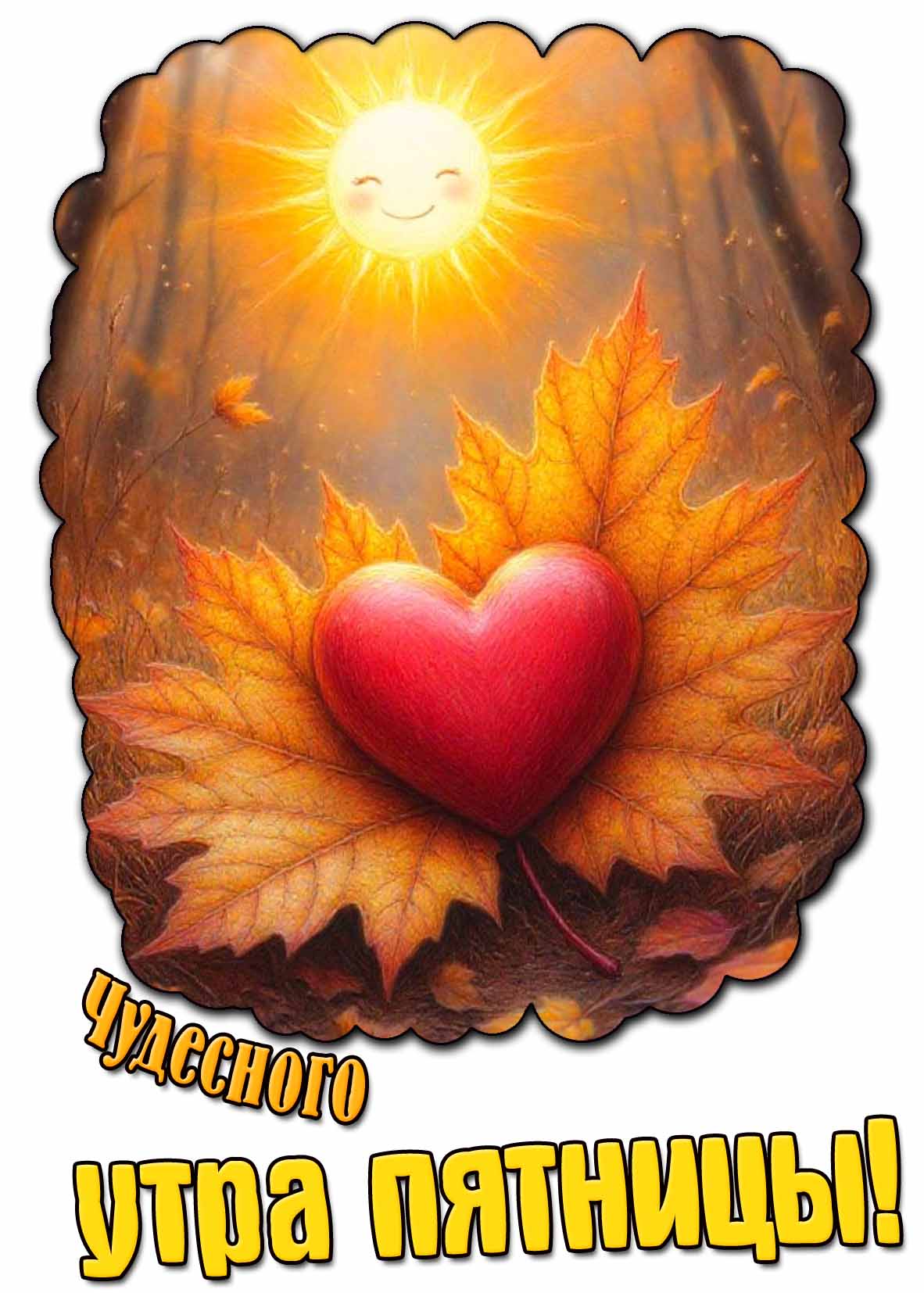 Осенняя открытка чудесного утра пятницы