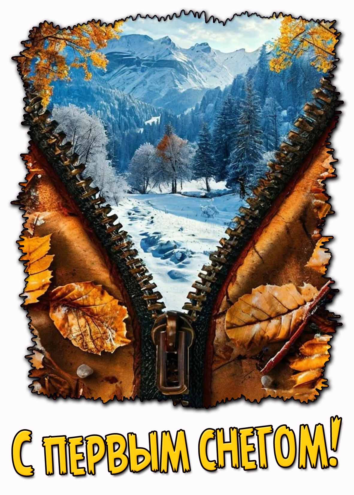 Красивая картинка с первым снегом