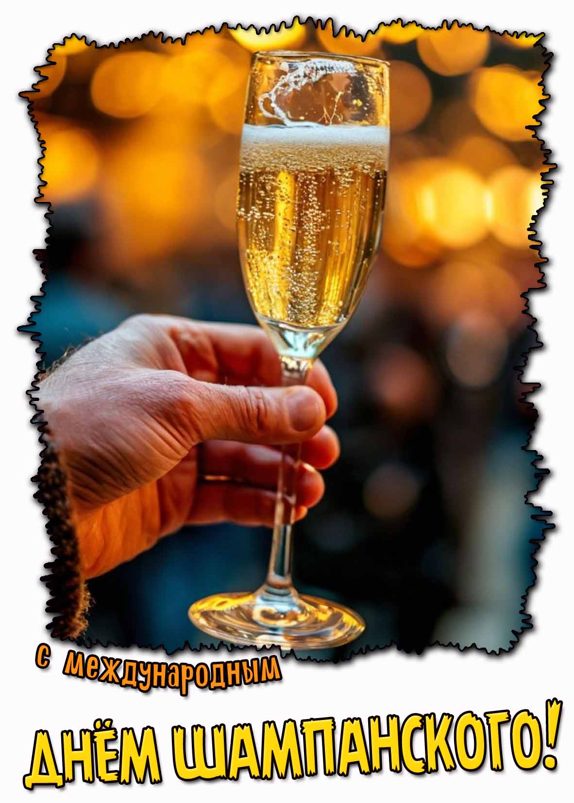 Открытка с международным днём шампанского