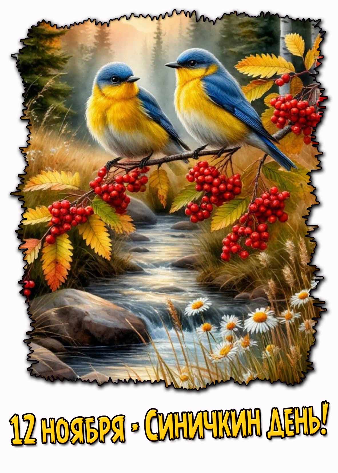 Красивая картинка на Синичкин день