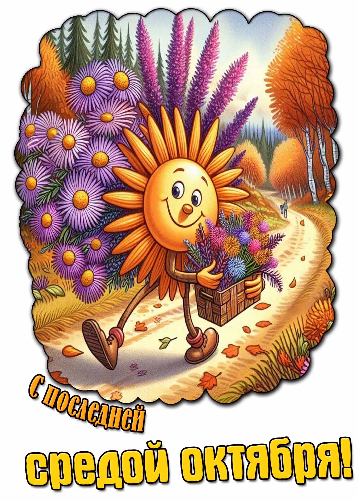 Прикольная открытка с последней средой октября