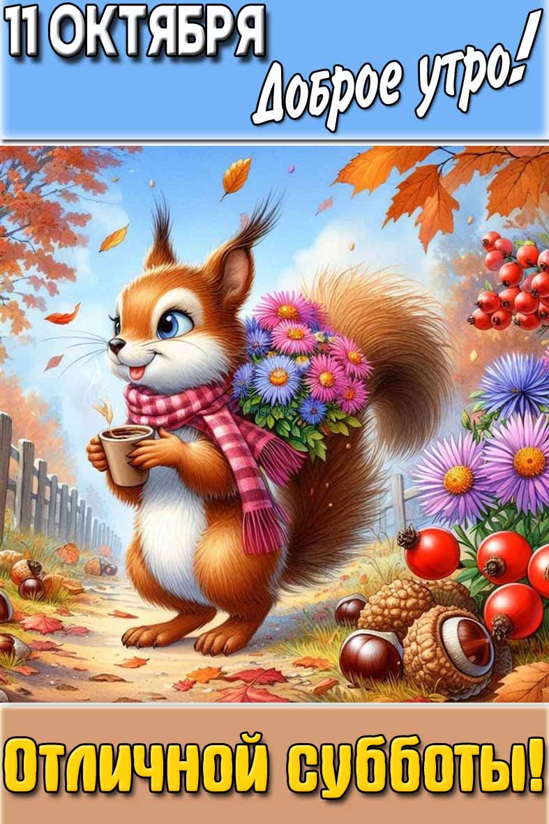 Картинка "11 октября доброе утро! Отличной субботы!"