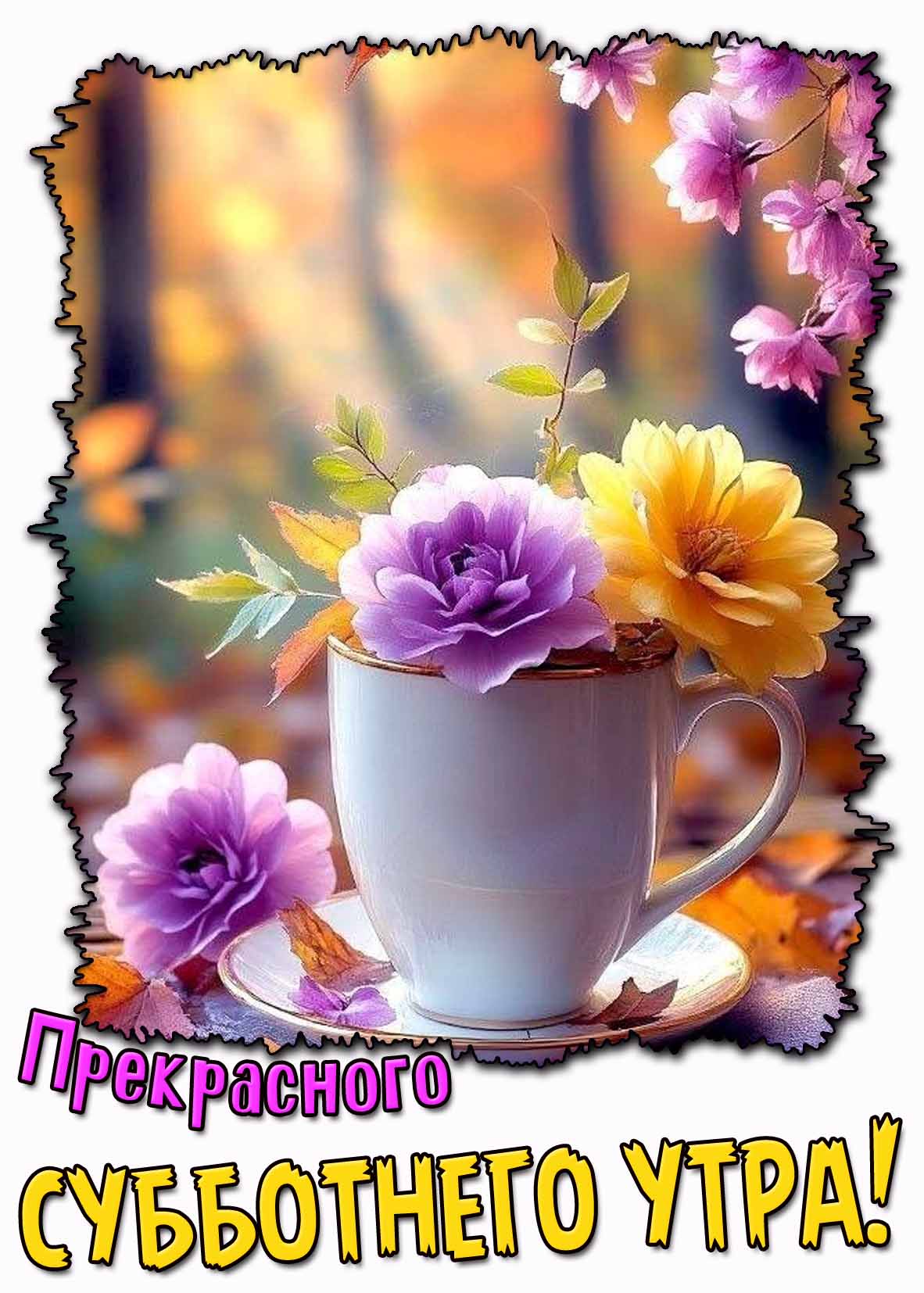 Открытка прекрасного субботнего утра