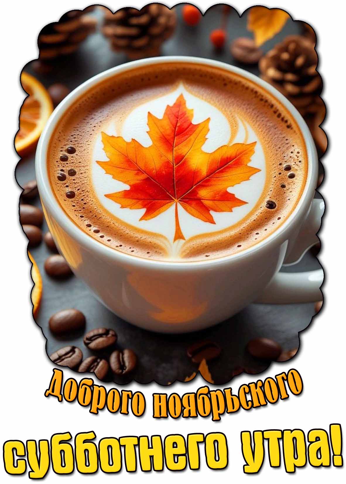 Картинка доброго ноябрьского субботнего утра