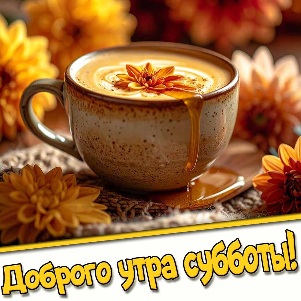 Доброго утра субботы! - картинка с кофе
