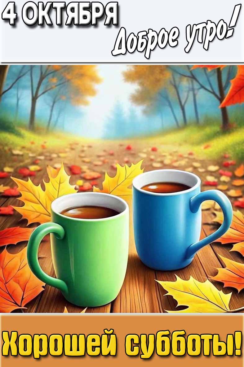Картинка "4 октября доброе утро! Хорошей субботы!"