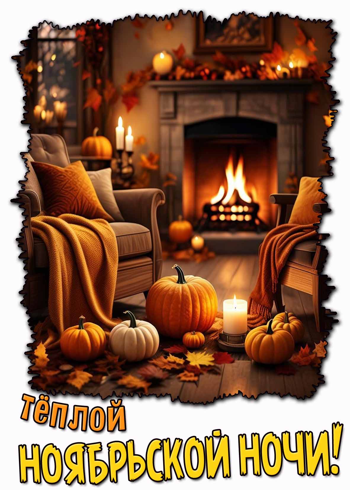 Картинка тёплой ноябрьской ночи