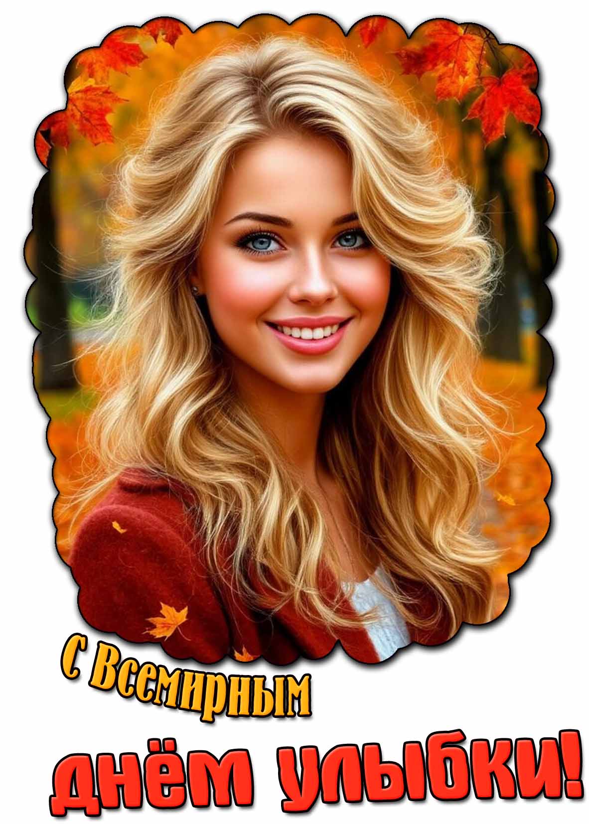 Осенняя картинка с всемирным днём улыбки