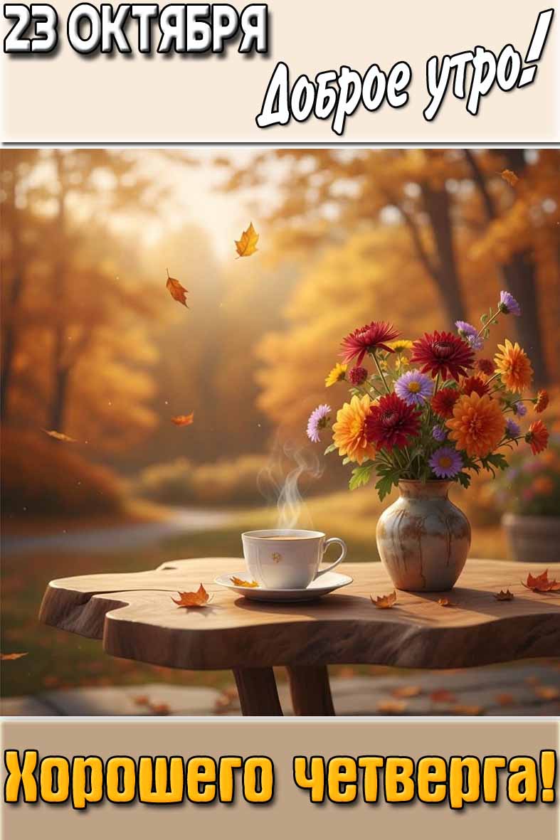 Картинка "23 октября доброе утро! Хорошего четверга!"
