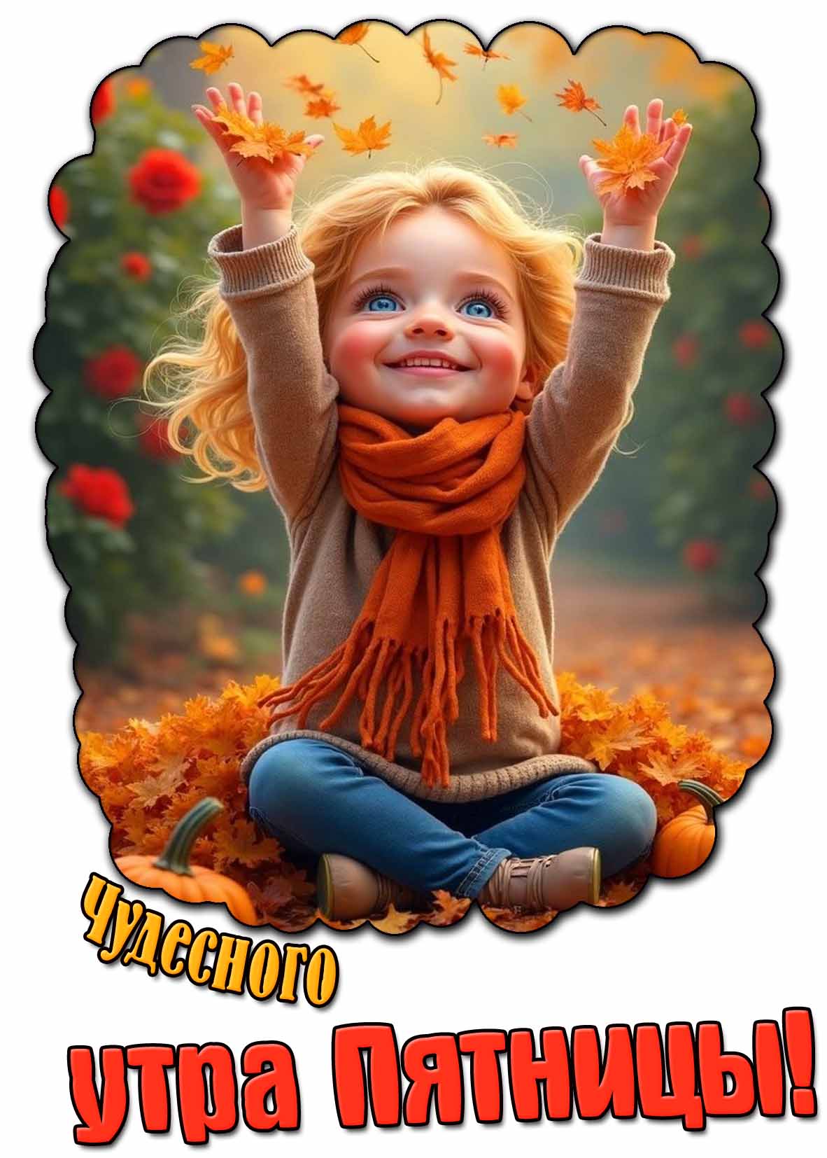 Осенняя картинка чудесного утра пятницы