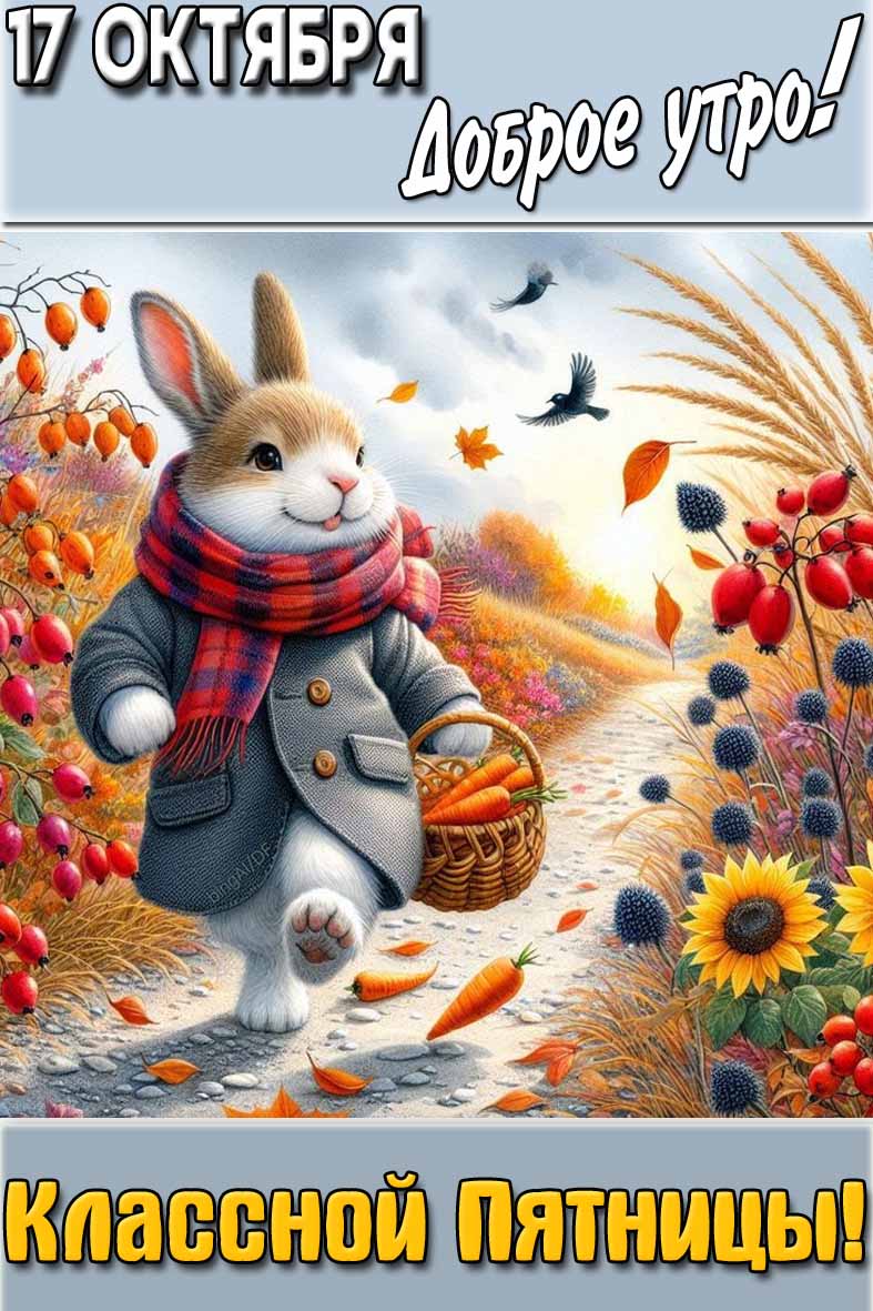 Картинка "17 октября доброе утро! Классной пятницы!"