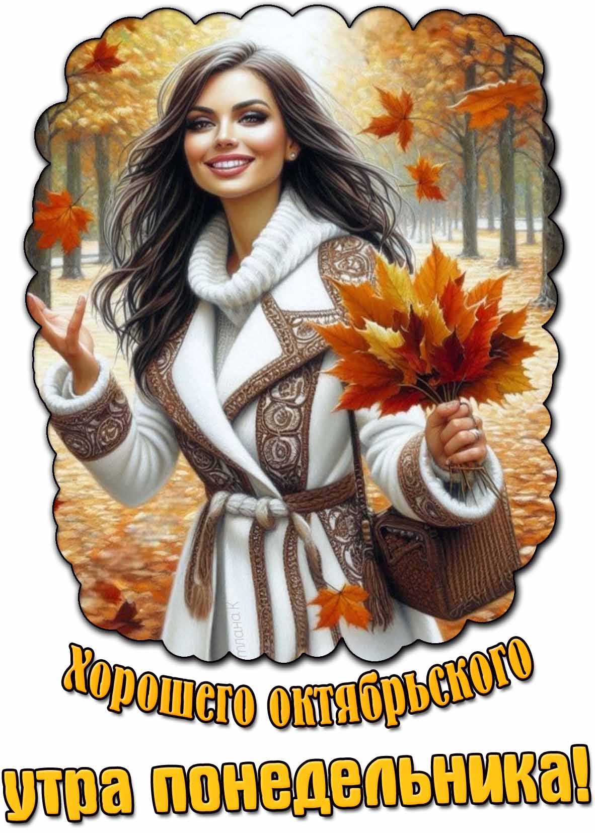 Открытка хорошего октябрьского утра понедельника