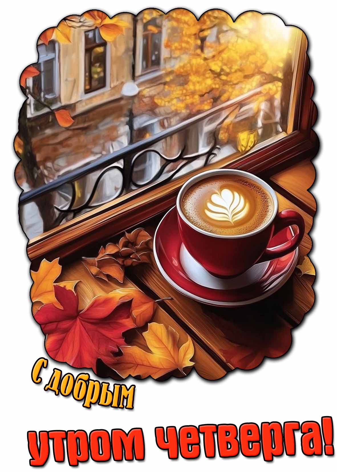 С добрым утром четверга! - осенняя картинка