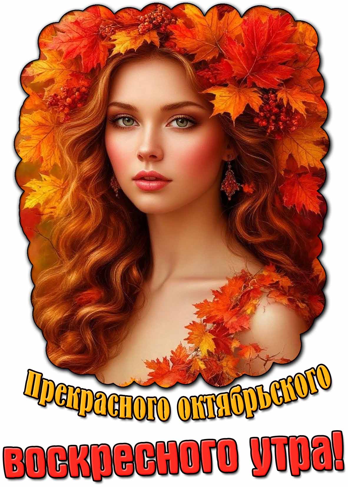 Открытка прекрасного октябрьского воскресного утра