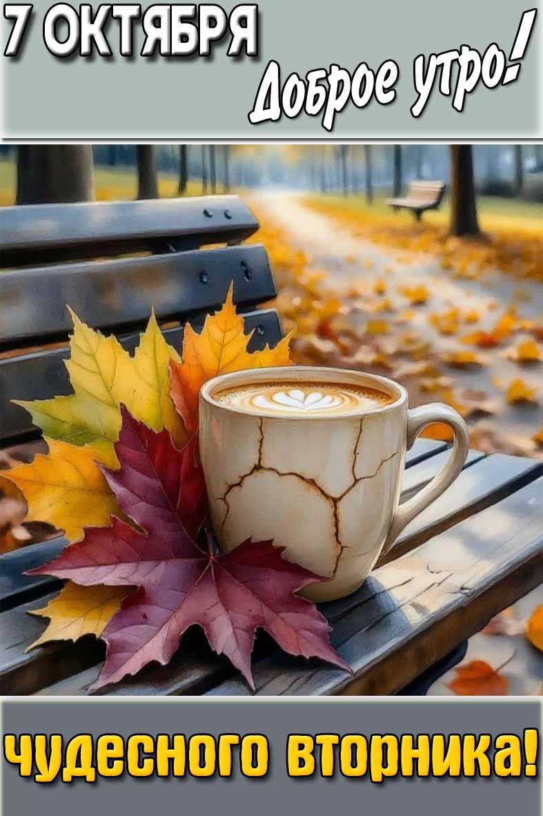 Картинка "7 октября доброе утро! Чудесного вторника!"