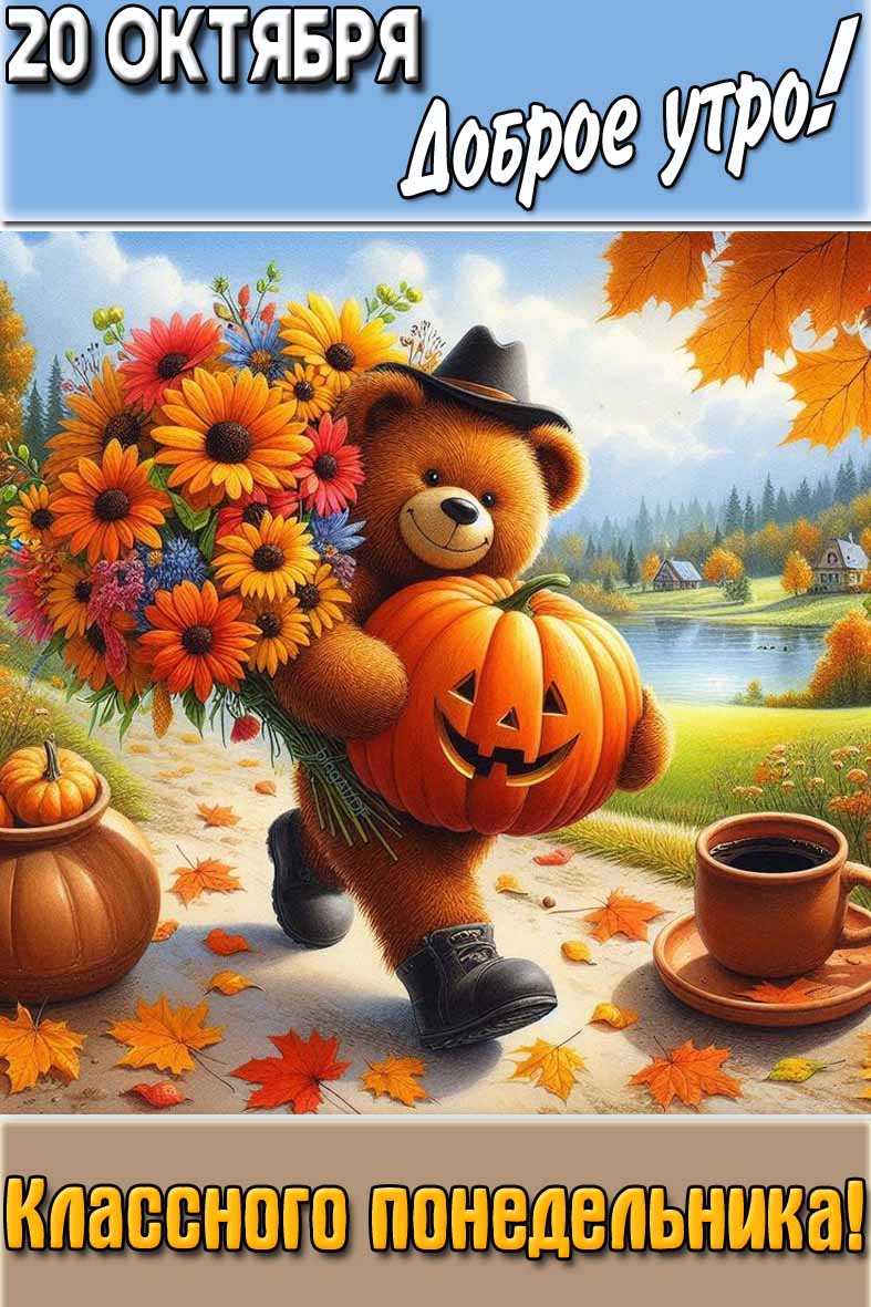 Картинка "20 октября доброе утро! Классного понедельника!"