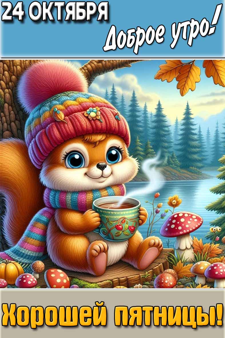 Картинка "24 октября доброе утро! Хорошей пятницы!"