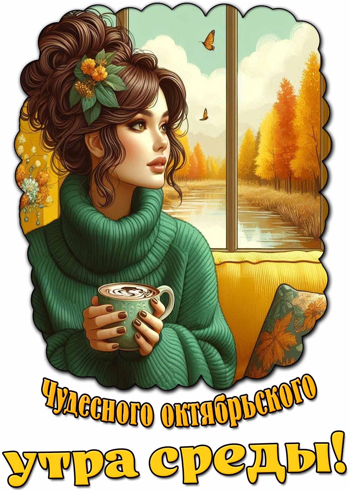 Картинка чудесного октябрьского утра среды