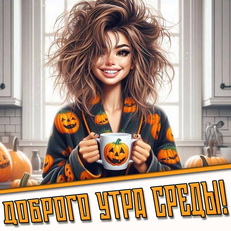 Доброго утра среды! - картинка со смешной девушкой