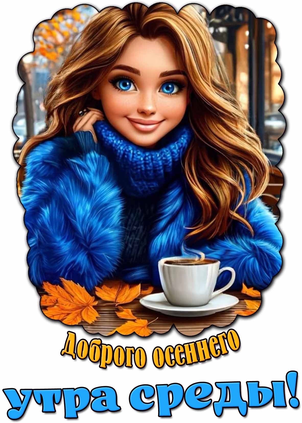 Открытка доброго осеннего утра среды