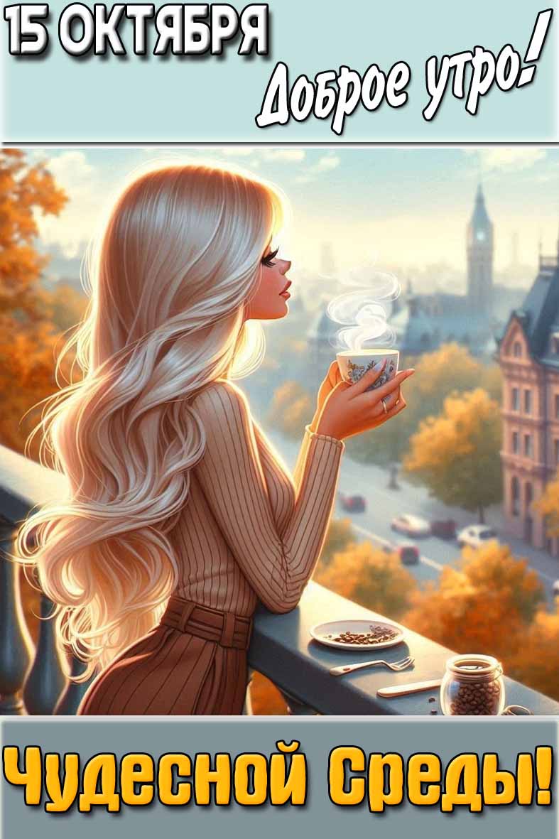 Картинка "15 октября доброе утро! Чудесной среды!"
