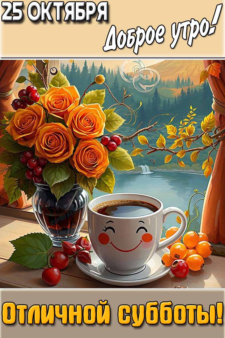 Картинка "25 октября доброе утро! Отличной субботы!"