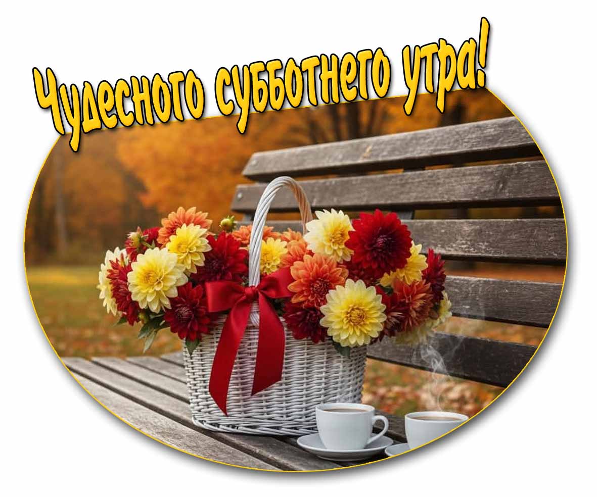 Чудесного субботнего утра! - осенняя открытка